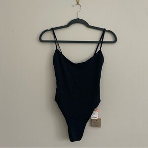 NWT Black Spaghetti Strap Bodysuit / Swimsuit